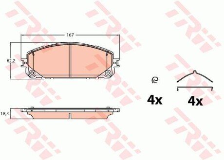 Тормозные колодки TRW GDB2142
