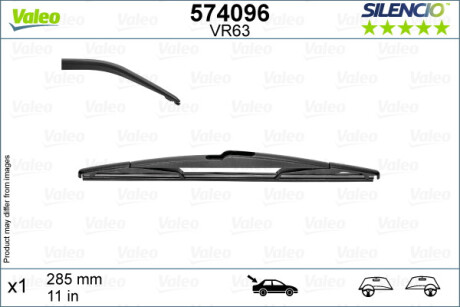 Щітка склоочисника ПЛАСТИКОВЫЙ ЗАДНИЙ SILENCIO / 285 MM / KIA SPORTAGE IV (QL, QLE) 2015- -ua Valeo 574096