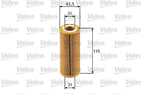 Фільтр масляний BMW 3 SERIES 2.0 DIESEL 10/2009->12/2011 -ua Valeo 586511