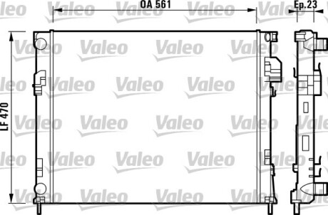 Радіатор охолоджування NISSAN: PRIMASTAR (2002>2006) 1.9DCI, 2.0I, 2.5DCI/OPEL: VIVARO (2001>2006) 1.9D -ua Valeo 732853