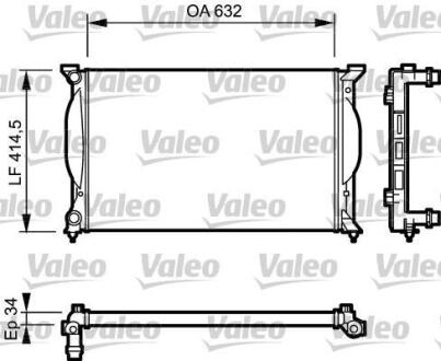 Радиатор охлаждения двигателя Valeo 732963