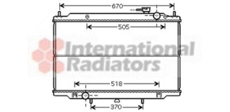 Радиатор охлаждения двигателя NISSAN PICKUP D22-NP300 98+ Van Wezel 13002266