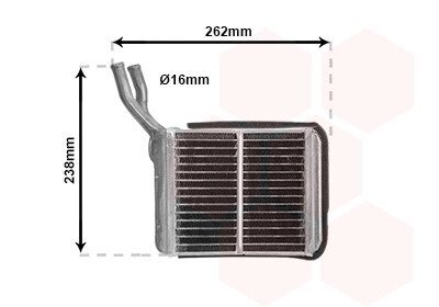 Радіатор пічки Van Wezel 37006205