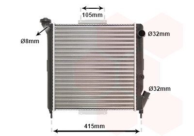 Радиатор охлаждения двигателя R5/R9/R11/EXPRESS I 84-91 C.I.U Van Wezel 43002063
