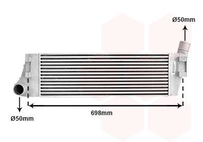 Інтеркулер RENAULT MEGANE2/SCENIC TD MT 02- Van Wezel 43004316