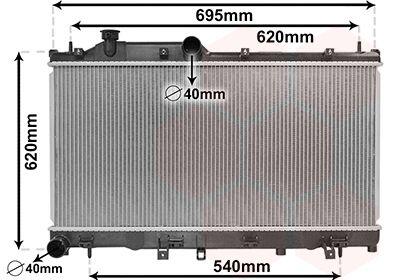 Радиатор охлаждения SUBARU FORESTER 3/13 > 18 (выр-во) Van Wezel 51002113