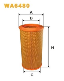 Фільтр повітряний RENAULT ESPACE 2.8IE 6V, SUPER 5GTE, 9, 11 1.7GTE -ua WIX FILTERS WA6480
