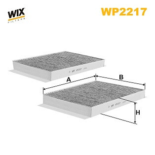 Фильтр салона угольный MERCEDES-BENZ S, MAYBACH WIX FILTERS WP2217