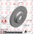 Диск тормозной передний BMW (E90,91) 330-335 06- ZIMMERMANN 150.3441.20 (фото 1)