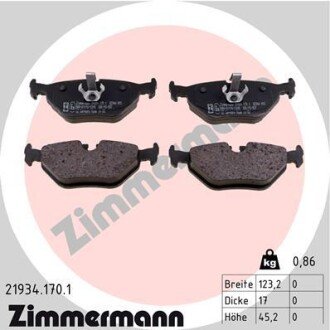 Комплект тормозных колодок ZIMMERMANN 21934.170.1
