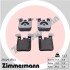 Колодки гальмівні (задні) BMW 1 (F20/F21)/ 3 (F30/F31/F34) 11- (Brembo) B37/B47/N13/N47/N55 UA63 ZIMMERMANN 25029.170.1 (фото 1)