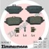 Колодки тормозные дисковые (комплект 4 шт) ЗАДН MB GLE 300 350 2018-2021 ZIMMERMANN 26215.185.2 (фото 1)