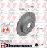 Диск тормозной (задний) Toyota RAV4 05-(281x12) (с покр..) UA63 ZIMMERMANN 590.2801.20 (фото 1)